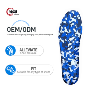 Semelles de sport en EVA camouflage bleu, amortissantes pour les genoux, compatibles avec les chaussures de sport - Product Image 1