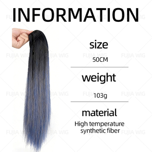 Fujia Coloré Bouclés <span class=keywords><strong>Queue</strong></span> <span class=keywords><strong>De</strong></span> <span class=keywords><strong>Cheval</strong></span> Multi Couleur Dégradé Griffe Clip QueueLongue Bouclée Grande Vague Perruque <span class=keywords><strong>Queue</strong></span> <span class=keywords><strong>De</strong></span> <span class=keywords><strong>Cheval</strong></span> - Product Image 3