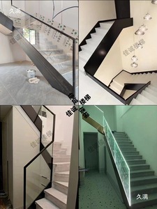 Không khung cầ<span class=keywords><strong>u</strong></span> thang kính lan can khe cắm thẻ hình chữ <span class=keywords><strong>U</strong></span> Hợp kim nhôm tự làm cài đặt nhúng mặt đất ban công lan can lan can - Product Image 5