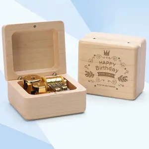 Caja Musical de Madera con Logotipo y Material Personalizados, Estilo Nuevo <span class=keywords><strong>2025</strong></span>, Regalo de Cumpleaños para Niños - Product Image 2