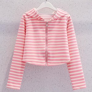 Set di Abbigliamento Sportivo Coreano per Bambine e Ragazze Adolescenti, Felpa con Cappuccio a Righe e Pantaloni della Tuta, 2 Pezzi, Moda Autunno Primavera - Product Image 4