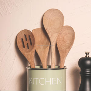 Beech Wood <b>Spoons</b> Utensil 4-Piece <b>Set</b> Beechwood Kitchen Utensil Long Handle <b>Wooden</b> <b>Spoons</b> for Cookin <b>Wooden</b> Cooking Utensils <b>Set</b> - Product Image 5