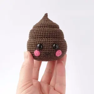 Handmade Crochet Poop Doll With Positive Energy Expression, Keyring,  Pendant For Bag Decoration