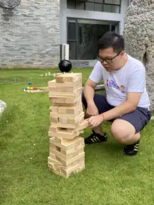 Premium Outdoor Giant Tumbling Tower Carry Bag Stacking Wooden Blocks Tumble Tower Game