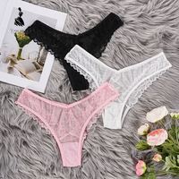 YZ 2026 OEM/ODM Tanga De Encaje Sexy Mujer Celana Dalam Renda Transparan Lzce Panty Hiasan Pita Celana Dalam Seksi Transparan