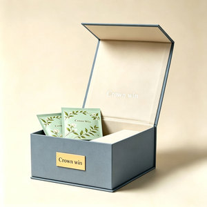 Manufacture Eco Friendly Custom Snack Tea <b>Leaf</b> Bags Packaging Rigid Paperboard Magnetic Gift Food Grade Green Tea <b>Paper</b> Box - Product Image 2
