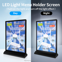 Boîte à lumière LED rechargeable en forme de L Kejea A3, charge Type C, ultra-lumineuse, pour présentoir de menu de table de restaurant, promotion des aliments