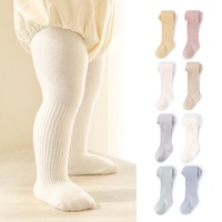 Collants pour bébés en coton peigné antidérapants, confortables et respirants, couleur unie, pour enfants, fournis par le fabricant