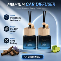 Diffuseur de parfum pour voiture TopOne, huile essentielle premium, parfum longue durée 45 jours, flacon en verre anti-fuite pour l'approvisionnement mondial