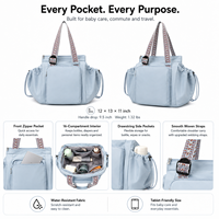 Sac fourre-tout personnalisé pour maman avec 16 compartiments, poches latérales à cordon, organiseur de couches, OEM ODM, logo personnalisé, faible MOQ