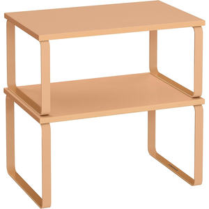 खनीय विस्तार धातु लकड़ी कैबिनेट आयोजक शेल्फ रसोई काउंटर अलमारियों रसोई भंडारण मसाला रैक - Product Image 2