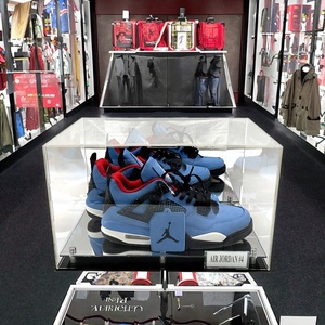 Caja de zapatos transparente acrílica personalizada <span class=keywords><strong>con</strong></span> base de <span class=keywords><strong>espejo</strong></span> estante de exhibición contemporáneo - Product Image 6