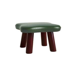 Taburete de madera maciza para el hogar, taburete bajo para sala de estar, taburete tapizado creativo retro para niños, taburete para cambiar zapatos en la entrada - Product Image 5