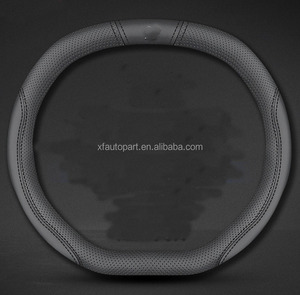 Housse de <span class=keywords><strong>volant</strong></span> de voiture en cuir noir mat en fibre de carbone, design rond de <span class=keywords><strong>37</strong></span> <span class=keywords><strong>cm</strong></span>, dernière génération - Product Image 5