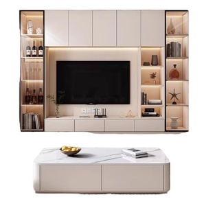 Custom Adjustable Extendable Modern Luxury Wooden <b>TV</b> Cabinet with New Villa Design for Living Room Furniture Factory Direct - Product Image 1