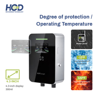 Borne de recharge murale HCD 7kW/11kW/22kW 380V, nouvelle borne de recharge rapide AC pour véhicules électriques, type 2, 16A/32A, OCPP