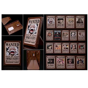 Figurines PVC de 9 cm, 18 styles, Luffy, Zoro, Sanji, Law, série de cadres photo style affiche de recherche, figurines d'anime en plastique - Product Image 1