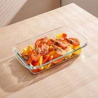 Plats et casseroles en verre Plateaux allant au four avec plat de service pour la cuisson et l'affichage