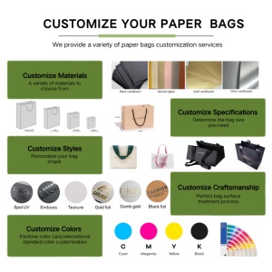 Dập nổi tùy chỉnh in nhà hàng túi giấy giáng sinh xử lý gấp cho bao bì Quà Tặng - Product Image 4