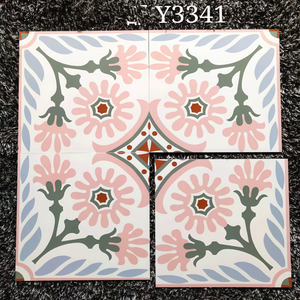 Azulejos de Cerámica Florales Nórdicos Rosas de 300x300 mm, Antideslizantes, Esmaltados, para Paredes y Pisos de Cocina, Baño, Balcón, Jardín de Infancia - Product Image 5