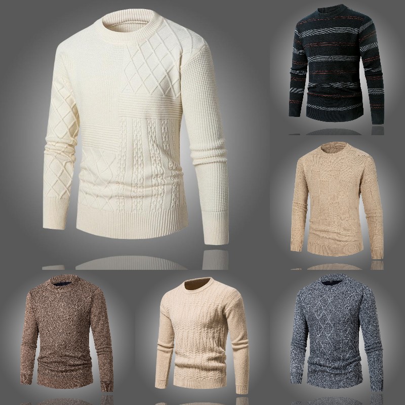 High Quality 100% Cashmere White Pullover Winter Long Sleeve Turtleneck Knitting Men's Sweater for Autumn