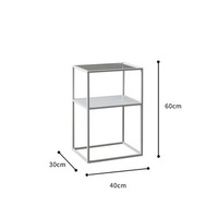 Support de lit carré en métal et fer forgé à 2 niveaux, table basse européenne nordique, de style européen, pour le salon