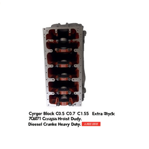 Bloque de Cilindros C0.5 C0.7 C1.1 C1.55 de Pared Extra Gruesa, Fundición de Ciclo Largo 7C6071, Cárter Diésel de Alta Resistencia - Product Image 1