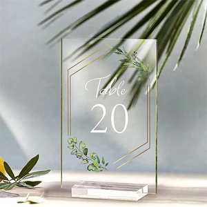 Support de présentation en acrylique pour <span class=keywords><strong>table</strong></span>, type T, pour <span class=keywords><strong>menu</strong></span>, numéro de <span class=keywords><strong>table</strong></span>, <span class=keywords><strong>mariage</strong></span>, en cristal - Product Image 6