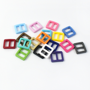 Meetee-Hebilla de ajuste de <span class=keywords><strong>10mm</strong></span>, accesorios de material plástico de color blanco y negro, correa de bolsa de tres velocidades, hebillas trideslizantes - Product Image 2