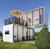 Mini-maison mobile pour le camping, Cabine Apple à structure en acier, mobiles 20FT/40FT, Groupe de villas de luxe Cabine Apple