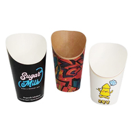 Fête à emporter cuisson 12oz 16oz oblique papier kraft pop-corn frites oeuf bulle gaufre porte-gobelet