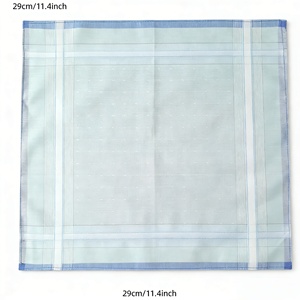 Pañuelos de bolsillo vintage de 29*29 cm, teñidos con hilo, de algodón suave a rayas, pequeños pañuelos para mujer y niños, venta al por mayor de fabricante chino - Product Image 2