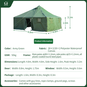 Tenda da Campo Invernale in Tela Impermeabile per 10 Persone, Resistente, per Esterni - Product Image 6