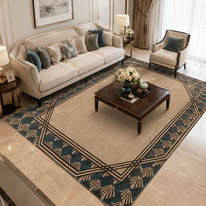 <span class=keywords><strong>Tapis</strong></span> fait main <span class=keywords><strong>Art</strong></span> Déco sur mesure en laine de Nouvelle-Zélande et soie de bambou pour designers, villas et hôtels - Product Image 4