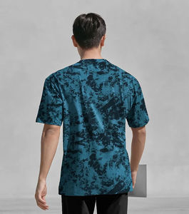 Venta al por mayor de buena calidad Hombres 100% poliéster Sublimación Impreso Hombro caído elegante Cuello redondo Camiseta de manga corta - Product Image 2