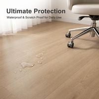 Plancher stratifié en chêne ENF, imperméable, embossé synchronisé, résistant à l'usure, système de clic, biseauté sur quatre côtés, revêtement de sol intérieur