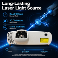 Proyector Láser Profesional de Tiro Corto con Mejora 4K, Relación de Aspecto 0.44:1, 5200 Lúmenes, Portátil, con Altavoces Integrados, para Educación, Conferencias, AV