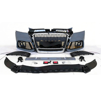 Pare-chocs avant style RS3 pour Audi A3/S3 2008-2012, avec calandre chromée + noire + argentée, kit carrosserie ABS, ajustement parfait à 100 %.