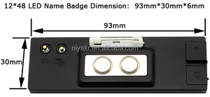 USB Sạc Lập Trình Điện Tử Kỹ Thuật Số Scrolling Mini <span class=keywords><strong>LED</strong></span> Nametag - Product Image 5