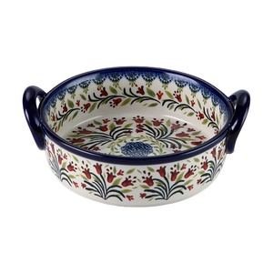Ceramic Bakeware Polish Style Baking Brownie <strong>Cake</strong> <strong>Pan</strong> with Handle Ceramic Dinnerware Home Kitchen Utensils