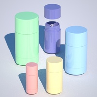 Tube de déodorant en plastique rond torsadé 15ml 30ml 75ml 90ml Récipient de déodorant en plastique vide noir blanc clair