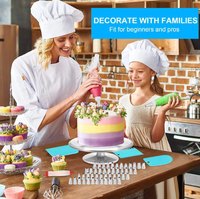 Kit d'outils de pâtisserie très demandé 464 pièces : fournitures de cuisson, plateau tournant pour gâteaux, ensemble de douilles de décoration, outils et accessoires de pâtisserie