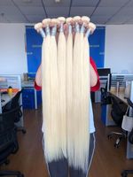 Contoh Gratis Bundel Rambut Rambut Lurus Kutikula Perawan dari India, Rambut Manusia India Virgin Mentah, Vendor Rambut India Mentah