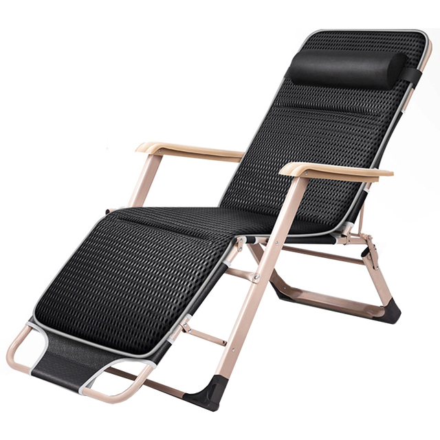 Ergonomic Zero Gravity Adjustable Lounge Chair Portable Indoor Outdoor Foldable Bed Camping Cot with Lumbar Support