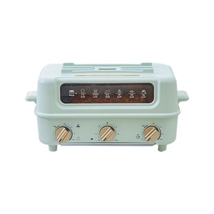 AUX Poêle électrique multifonction tout-en-un pour grillades et fondue, 3L, portable, machine à brochettes BBQ, vert - Product Image 2