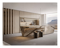 Armoire de rangement de cuisine murale intelligente moderne sur mesure avec système de descente