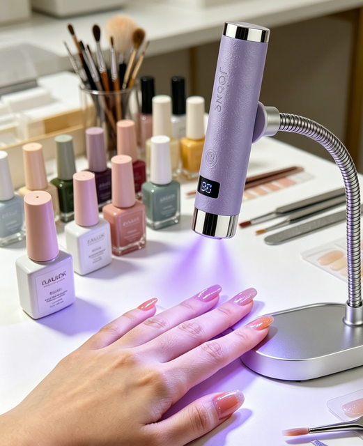 SNRQI 2026 New Arrivals Custom 10s Rapid Curing Gel Nails Polish Mini Portable G1 Ai Sensor Uv Led Nail Lamp 1 Hour Wireless Use