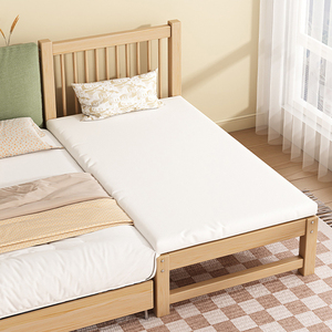 Nuevo diseño de madera maciza de nogal, cuna junto a la cama para niños con barandilla, cuna para bebés, niños y niñas, cama individual Extra - Product Image 4
