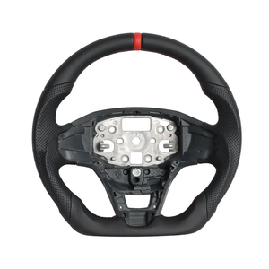 Volant Performance en cuir compatible avec <span class=keywords><strong>Ford</strong></span> Tourneo Custom <span class=keywords><strong>puma</strong></span> 2017 2018 2019 <span class=keywords><strong>2020</strong></span> 2021 Volant en fibre de carbone - Product Image 1