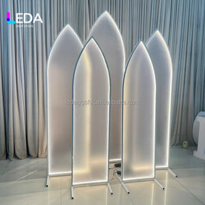 ซุ้มแต่งงานสีขาวแบบโมเดิร์น LEDA พร้อมไฟ LED ตกแต่งฉากหลัง โครงเหล็ก แผงอะคริลิค สำหรับตกแต่งงานอีเว้นท์ - Product Image 6